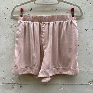 Lunya Blush Pink Silk Boxer Shorts